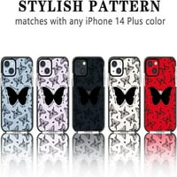Kompatibilan za iPhone Plus Case Clea Slatki leptir uzorak šuplji dizajn za žene Djevojke mekani TPU
