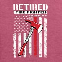 Penzionisani vatrogasac i ponosan na njega Americana američka pride muška grafička majica, vintage Heather