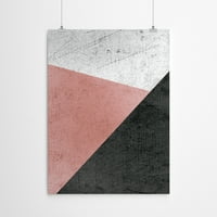 AmericanFlat Modern Pink & Black Geometric by pop Monica Poster Art Print
