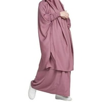 Dressy Hlače za žene Žene Ležerne prilike Čvrsti ogrtač Abaya Arap Kaftan Robe Dvodijelni haljini Soft