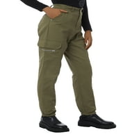 Seyurigaoka Žene teretne hlače Ležerne pantalone sa džepovima Duksevi sa niskim strukom