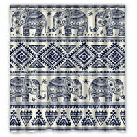 Mohome Slon umjetnost na Aztec uzorka zavoja za tuširanje vodootporno poliesterska tkanina za tuširanje