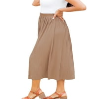 Rejlun Ženske suknje Swing Maxi suknja Visoko struk Vintage boemska ljetna kava