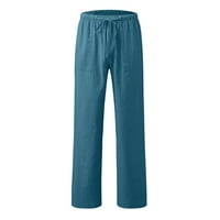 Sanbonepd musko casual solid pant hlače pune duljine labave pantne dugme Pocket CrckString casual modna