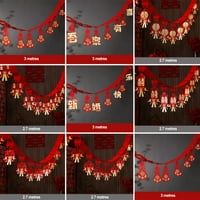 Brojila kineski banner za vjenčanje dekor blagoslov crveni baner netkani lukovi zlato
