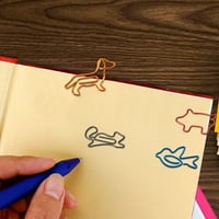 Wozhidaoke kućne i kuhinjske kapije za djecu za djecu u obliku papira na životinjama Zabavni papirni klipovi Izuzete boje papirki obloženi papirni kopči Bookmark Clips Office Pribor za organizaciju dokumenata