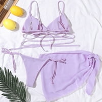 Ženska kupaći kostim plaža Poklopac šifona suknja Bikini kupaći kostimi