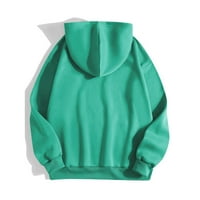 Dukserija za uklanjanje žena Print dukserskih dukserica s dugim rukavima sa džepovima Trendi Ležerni Y2K vrhovi preveliki pulover zeleni 2xl