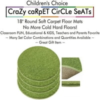 Set od gremarnog zelenog djece ludih tepih Clear Clears Seats 18 prostirke rupica 31. oz. Soft Cut gomila