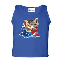Muški tenkovi za muškarce - američka zastava mačka
