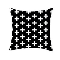 Nordijski kreativni crno-bijeli prugasti geometrijski digitalni jastučni jastučni jastučni jastučni