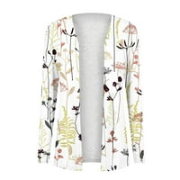 Plus size Cardigan postojana odjeća Ženska modna casual cvjetni print srednje dužine Kardigan jakna