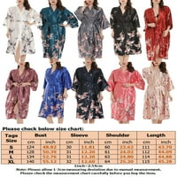 Glonme rupeve rupe za žene Soft Lounge Bathrobe Noćna odjeća V izrez Pajamas Light Pink M