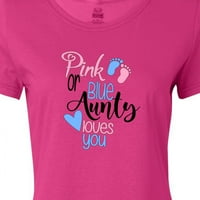 Inktastična ružičasta ili plava, tetka voli te ženska majica