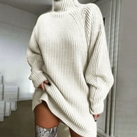 Kali_store džemper za žene Ženske kornjače za batwing rukave pletene pulover džemper vrhovi, ležerni
