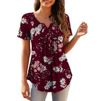 Prevelike košulje za žene Ženske košulje plus veličine Tunic vrhovi kratkih rukava casual cvjetne košulje