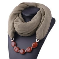 Ženska pamučna posteljina ogrlica privjesak šal etničkog stila SOFT ogrlica s ogrlicama za vruću ružičastu