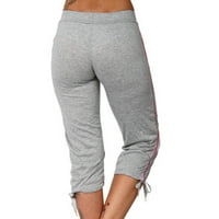 Charella Chapring Capris hlače za žene Ležerne prilike teretne hlače sa džepovima Siva, XXL
