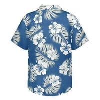 Beeyaso muns Havaii cvjetne košulje s kratkim rukavom vlagom Wicking Dugme za sušenje košulje dolje