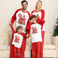 Božić Pidžama Set Miarhb Ženska mama vesela Love Prints Obiteljski podudaranje dugih rukava + hlače