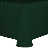Ultimate tekstilni satensko-prugaste četverokutni stolnjak lovac zelena