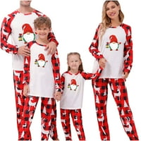 Roditelj-dijete topli božićni set tiskani kućni trošak pidžama dvodijelni tata set