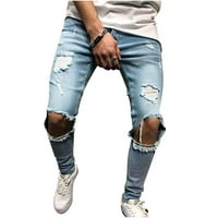 Simplmasygeni muške čistoća tereta ljetne hlače široke noge za muškarce casual moda čvrsto dugme patentni