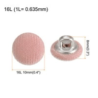 Uxcell 16L tkanina od tkanine natkriveno dugme Okrugli metalni nosač za šivanje za odijelo haljine bluze, ružičasta