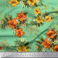 Soimoi Rayon tkanina cvjetna i lišće tropsko dekor tkanina tiskano dvorište široko