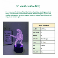 Night Light Boje serije Dinosaur 3D LED iluzijska lampica daljinski upravljač Igračke za ukrašavanje