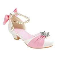 Djevojke sandale protiv klizanja zatvorene prste princeze cipele vjenčane cvjetne djevojke cipele party