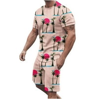 Aufmer Ljetne košulje za muškarce Cleariance mužjak Print Hawaii Skraćene rukave Casual Beach Short