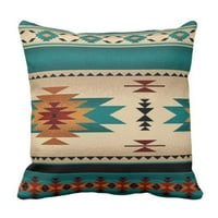 Plemenska tkanina Print Tirquoise Blue Hue jastučni jastučni poklopac