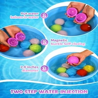 Baloni za višekratnu magnetsku vodu, meka silikonska vodna bomba kuglice, samo zaptivanje brzo punjenje,