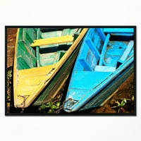 Drveni čamci na jezeru Phewas Art Art Art Print u. Visoko