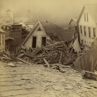 Ruševine kuća nakon istorije poplava Johnstown