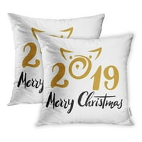 Broj silueta svinje za novogodišnju i božićnu slova pigcel nalazi se u okviru jastuka za jastuk