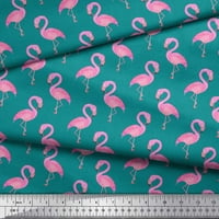 Soimoi zelena baršunasta tkanina flamingo ptica za štampanje tkanine sa dvorištem široko