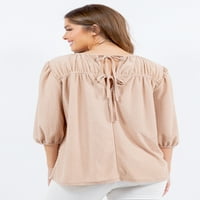 Celeste's ženski ljetni kratki rukav teksturirani bluza Tunic TOP S-3X