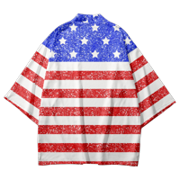 4. jula Muška havajska majica Patriotska američka zastava tiskane majice kratkih rukava za žene