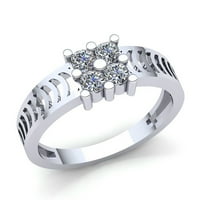 Originalna 1.5carat okrugli rez dijamant muški klasični angažman prsten od punog 14k ruža, bijeli ili