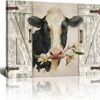 NORINA Zidna umjetnička dekora Norina suncokret kravlje slike Ispiši slike Uokvirene slatke kravlje