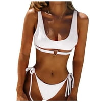Olyvenn Clearence ženski bikini kupaći kostim ljetni modni ugodni odjevnici za djevojke Čvrsto boje odjeće za odvajanje od plaže zastoj začuvanje trokut bočni zavojni kupaći kostimi