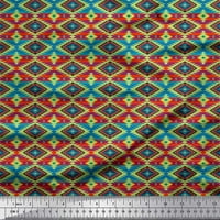 Soimoi Zelena pamučna proizvodna tkanina Aztec Geometrijski tiskani tkaninski dvorište širom