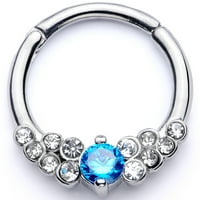 Body Candy ženski 16G čelični šarkirani segment prsten bešavni prsten od hrskavice CISTEM Blue nos coop