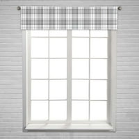Jednobome sive karirani tartan plairani dizajn prozora za zavjese