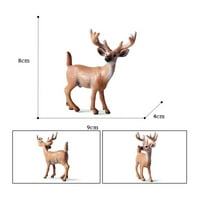 Gwong simulirana čvrsta šumska jelena figurica elk životinjski model stolni stol dekor dječje igračke