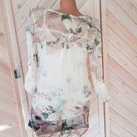 Šumayashe Womens Bluzes majice s dugim rukavima Ležerne prilike, Ležerne prilike, Cvjetna majica Šifon