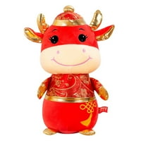 Huarong Lijep crtani uzorak krava plišana igračka za igračku prilagođena krava plišana igračka za sreću prosperitet i mir