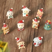 Cartoon Santa Elephant Minijaturni minijaturni figurinski ukras Početna Božićni dekor
